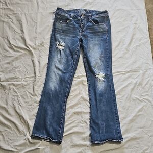 Women's Blue Distressed Jeans